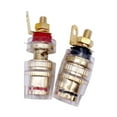 thumbnail image 3 of Postes de conexión para altavoces, conectores banana de 4 mm, conectores banana, cubierta transparente de latón aislado, resistentes para sistemas de, 3 of 10