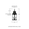 thumbnail image 3 of Capital Lighting 953641 Bridger 4 Light 28" Tall Outdoor Wall Sconce - Black, 3 of 7