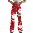 thumbnail image 2 of LEBONYARD Wide Leg High Waist for Women,Womens Pants Clearance Clothes under $5,Women Tight Fitting Hip Hugging Shapewear Striped Flared Pants Yoga Pants Multicolor XXL, 2 of 5
