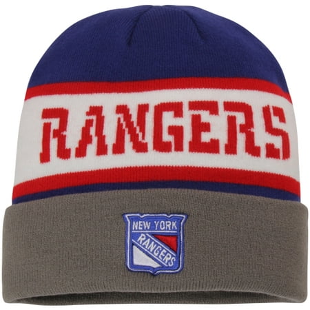 New York Rangers Rinkside Kearny Cuff Knit Hat - Blue/Gray - OSFA