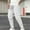 White, variant on NTACZA Drawstring Men Pants Waffle Black Work Joggers Athletic Tapered Cargo Pants Mens Fall Trouser L