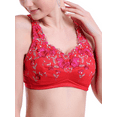 thumbnail image 5 of BIMEI Women's Post Surgery Mastectomy Bra with Pockets Surgical Lace Contour with a Full Profile Wire Free Fashion Everyday Bra 8466,Red,36B, 5 of 7