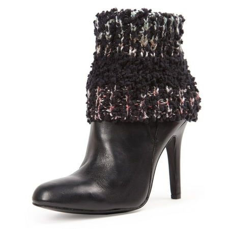 MeMoi Collection Bullait Thick Knit Boot Topper - Best Winter Gift for Women by MeMoi One Size / Black LF7 (Best Of Bootsy Collins)