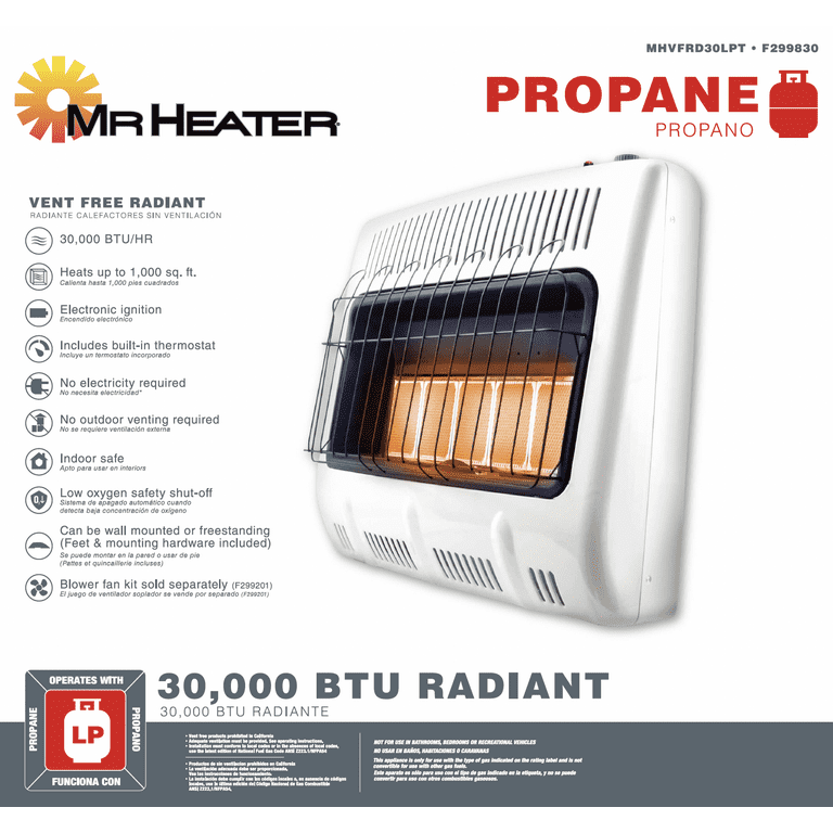 Propane wall heater with thermostat online and blower
