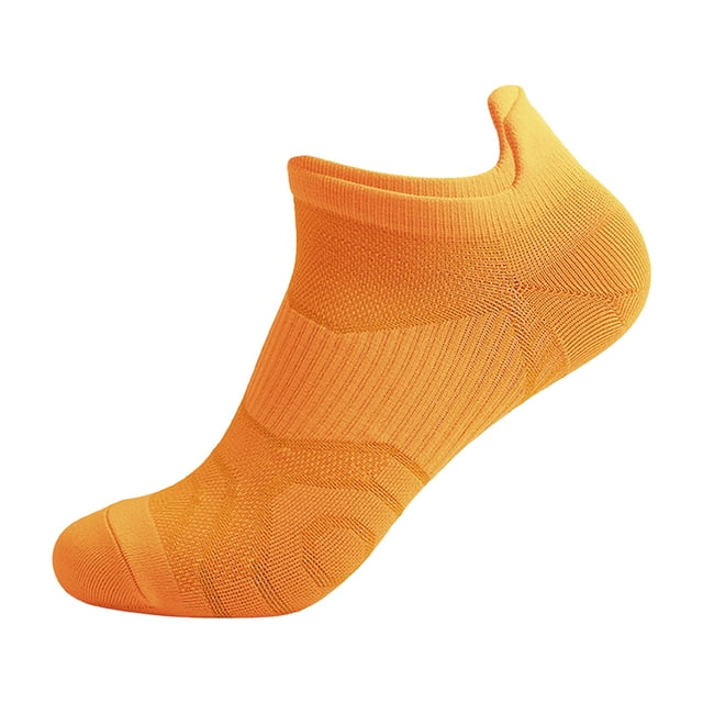 ZJXFGS Chaussettes Basses pour Hommes et Femmes Chaussettes Invisibles pour Femmes Hommes Chaussettes de Randonnée Hommes Chaussettes de Course Hommes Chaussettes à la Cheville Séchage Rapide Chaussettes Bateau pour Hommes Orange Taille Unique