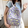 thumbnail image 3 of Backpack Fashion New Pattern Canvas Backpack Academic Style Large Capacity Practical Comfortable Shoulder Strap Backpack Backpack with Water Bottle Pocket, 3 of 4