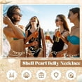 thumbnail image 6 of Pearl Belly Chain Layered Waist Body Chains Mermaid Beach Conch Starfish Bikini Belly Jewelry Fashion Beach Rave Party Club Body Accessories Jewelry for Women, 29.5-37.4 In, 6 of 6
