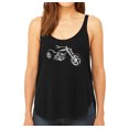 thumbnail image 1 of LA Pop Art Women's Premium Word Art Flowy Tank Top - MOTORCYCLE, 1 of 2