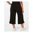 thumbnail image 2 of MICHAEL KORS Womens Black Ruffled Pull-on Cropped Pants Petites PS, 2 of 4