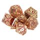 thumbnail image 4 of Tabletop Dice Set, Exquisite Board Game Polyhedral Dice 7pcs Portable Metal  For Party ANGGREK Rojo, 4 of 8