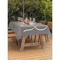 thumbnail image 2 of Outdoor Tablecloth with Umbrella Hole and Zipper, Hello Winter Rectangle Table Cloth 60x120 Inch Waterproof Tablecloth, Grey Merry Christmas Holiday Picnic Table Cover for Patio Camping, 2 of 7