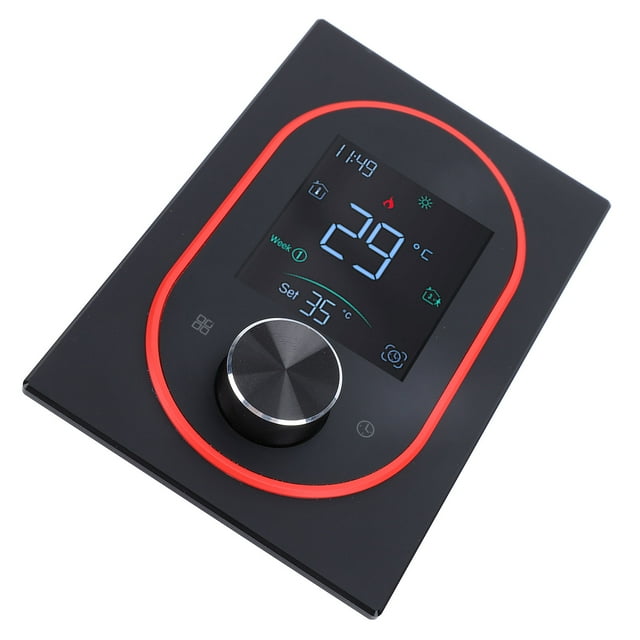 Color Touchscreen Smart Thermostat, Remote Controllable, Energy Saving with Voice Control, for Home Office Shopping Mall