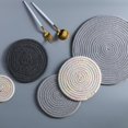 thumbnail image 4 of Hand-Woven Cotton Cord placemat Home Dining Table high Temperature Insulation mat Office Desktop Coaster, 4 of 8