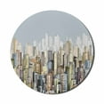thumbnail image 1 of City Mouse Pad for Computers, Hand Drawn Modern Urban Life Illustration Apartment Buildings Skyscrapers Open Sky, Round Non-Slip Thick Rubber Modern Mousepad, 8" Round, Multicolor, by Ambesonne, 1 of 2