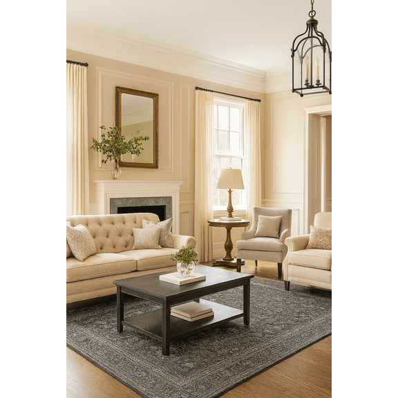 Crafters & Weavers Tibet Soft Washable Non Slip Area Rug (5.7' x 7.8')