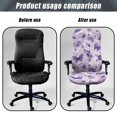 thumbnail image 4 of POLERO Purple Butterfly Office Computer Chair Covers, All-in-One Computer Chair Slipcovers, Breathable Elastic Cloth for Home Office Gaming, 4 of 7