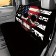 thumbnail image 2 of Chririnla Vintage Distressed American Flag with Skull Print Back Seat Covers for SUV, 2 Pack Durable Seat Cover Sets Waterproof Non-Slip Car Back Seat Covers, 2 of 7