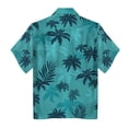 thumbnail image 4 of IWRICH Hawaiian Plus Size Shirt for Men Button down Short Sleeve Tops Summer Beach Tees Mint Green XL, 4 of 5