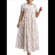 thumbnail image 2 of Vestido de Verano para Mujer, Talla Grande, Informal, Sin Mangas, con Tirantes Finos, para Playa Flores Rosas 4XL, 2 of 7