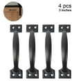 thumbnail image 2 of 4 Pack Barn Door Pull Handle Hardware for Wooden Garden Gate Shed Cabinet Door, 2 of 8