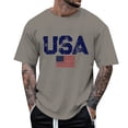 thumbnail image 5 of UAYOTSE 4th of July Mens T Shirts Independence Day American Flag Print Patriotic Tops Summer Short Sleeve Gym Workout Tees,Sizes L, 5 of 5