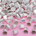 thumbnail image 3 of Aylifu 100pcs Antique Silver Flower Beads Caps Tibetan Alloy Vintage Tassel End Caps Loose Spacer Beads Cones for DIY Earring Bracelet Necklace Jewelry Making, 3 of 7