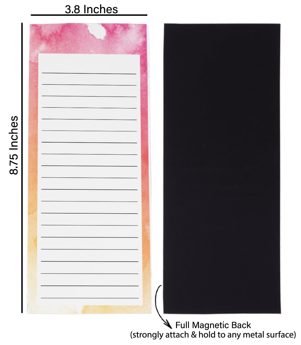 Inkdotpot Pack of 3 Magnetic Fridge To-Do List Notepads- Magnetic Memo Pads For Refrigerator-(50 Sheets Each)-AO