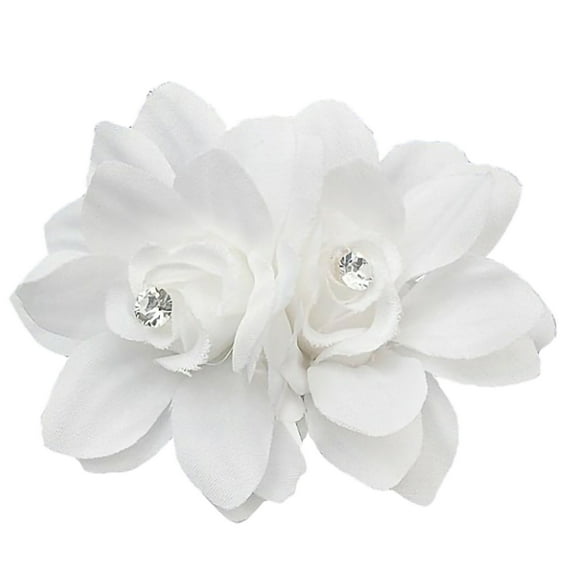 Grofry Hair Clip Women Girl Flower Decor Hair Clip Pin for Bridal Wedding Party Prom Headwear