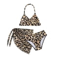 thumbnail image 4 of Weebloom Little Girls Swimsuit Two Piece Swimwear Leopard Printed Bathing Suit For Kids Summer Swimming Suit Beach Pool Wear Khaki 7-8 Years, 4 of 5