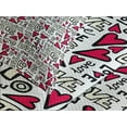 thumbnail image 4 of Ambesonne Love Quilted Bedspread Set 3 Pcs, Graffiti Words Romantic, King Size, Magenta Ivory Pale Green, 4 of 5