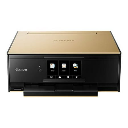 Canon PIXMA TS9120 - Multifunction printer - color - ink-jet - 8.5 in x 11.7 in (original) - Legal (media) - up to 15 ipm (printing) - 100 sheets - USB 2.0, LAN, Bluetooth, Wi-Fi(n) - gold with Canon
