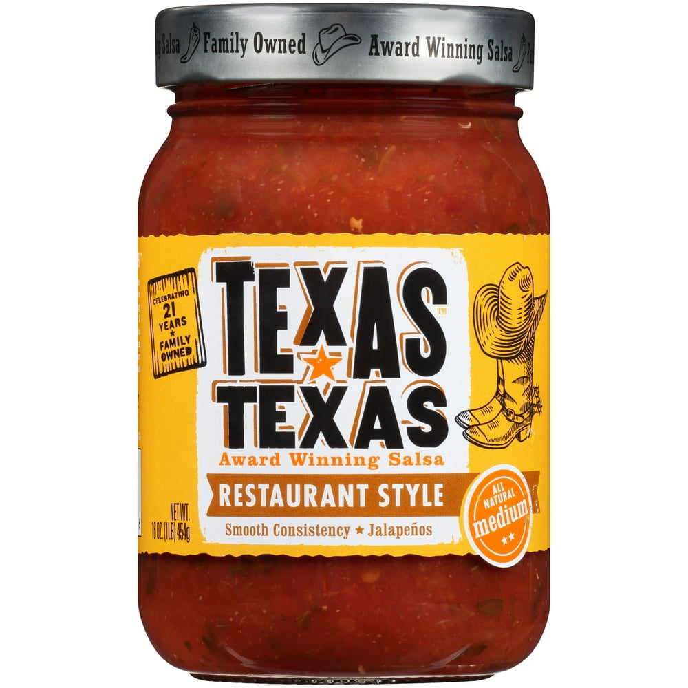 Texas Texas Restaurant Style Medium Salsa, 16 oz Jar