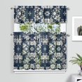 thumbnail image 2 of Farmhouse Wildflower Curtains 36 Inch Short - 3 Panel Vintage Country Set with Bohemian Floral Print, Rod Pocket Window Treatment for Spring Summer, 2 of 6
