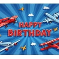 thumbnail image 4 of Colorful Design Airplane Birthday Banner Decorative Pattern Kids Party Decor for Birthday Party Celebration Event Holiday, 4 of 7