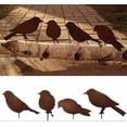 thumbnail image 2 of Decorative Rust, 4 Patina Metal Bird Stakes, Garden Decoration, Rust Look with Screw Thread, Metal Bird Tree Stake for Wood, Fence Figures, Garden Dec, 2 of 5