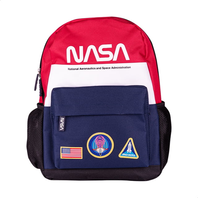 Mochila Escolar NASA Diseño Tricolor Tirantes Acojinados