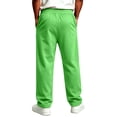 thumbnail image 4 of Men's Sweatpants Loose Fit Joggers Pockets Drawstring Heavyweight Fleece Lounge Athletic Pants for Men Fluorescent Green 3XL, 4 of 6
