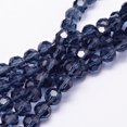 thumbnail image 2 of Imitation Austrian Bead Strands Grade AAA K9 Glass Faceted(32 Facets) Round Steel Blue 4mm Hole: 0.7~0.9mm about 100pcs/strand 15.7 inch, 2 of 2