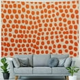 thumbnail image 4 of COMIO Home Decor Orange Cream Polka Dot Tapestry Painting, 4 of 6