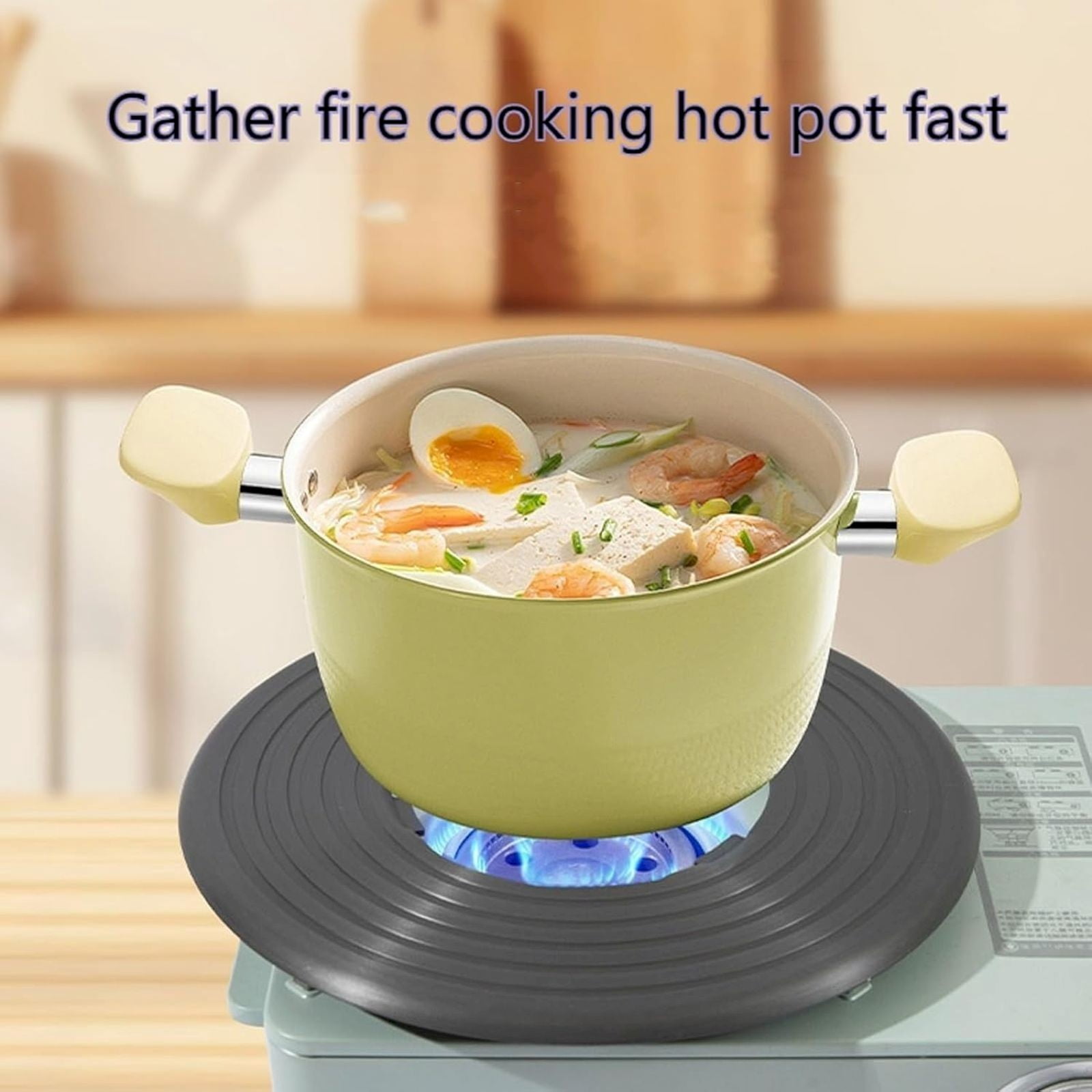 XKHHLH Alloy Heat Conducting Plate, Removable Gas Stove Cooker Heat Conducting Plate Cooktop Diffuser Tray with Removable Handle