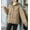 Khaki, variant on Guzom Womens Winter Coats- Hooded Long Sleeve Fleece Short Casual Winter Jackets Blue