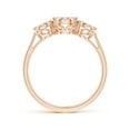 thumbnail image 2 of ANGARA Natural 0.26 Ct. Diamond Side Stone Ring in 14K Rose Gold for Women (Ring Size: 11.5), 2 of 9