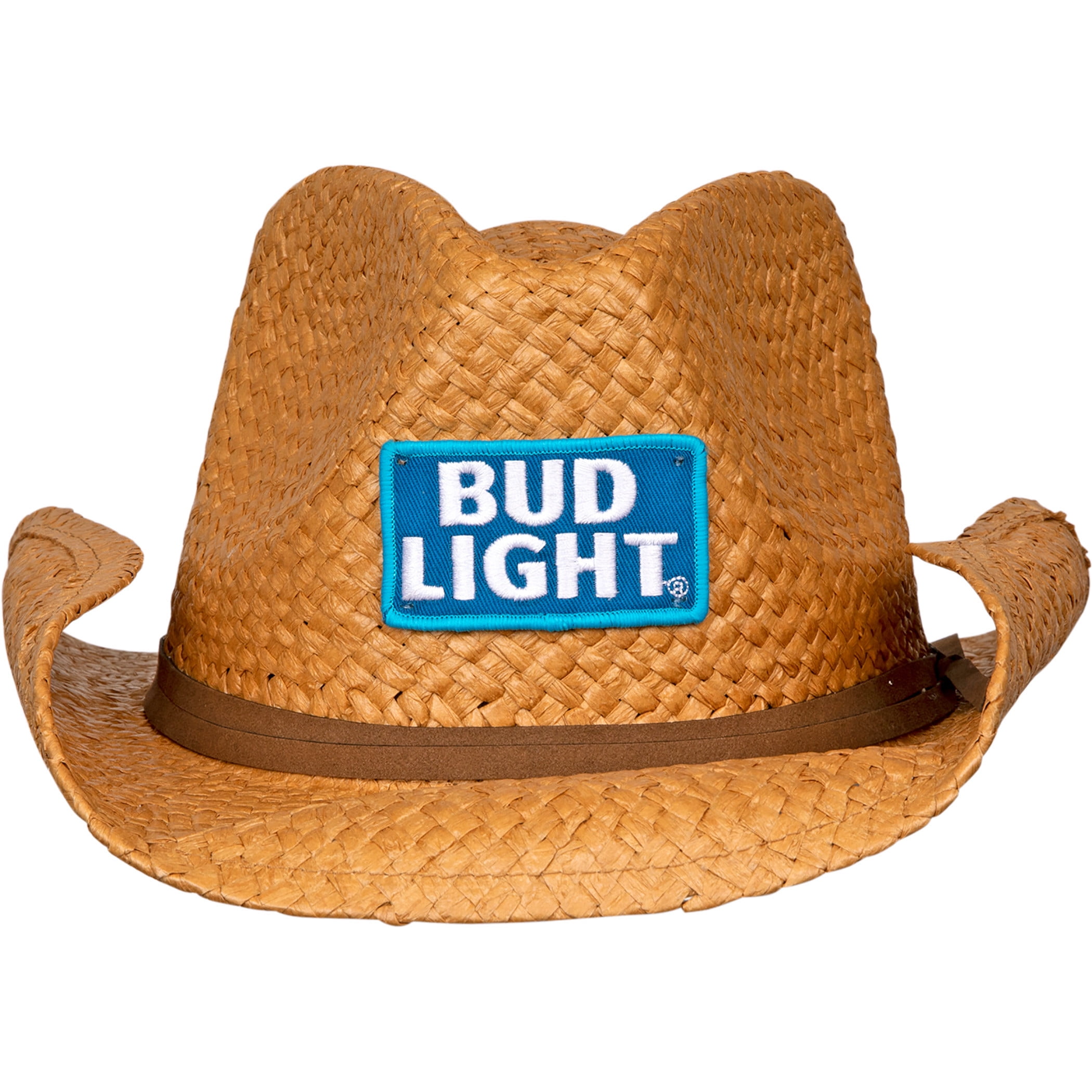Bud Light Straw Cowboy Hat With Brown 