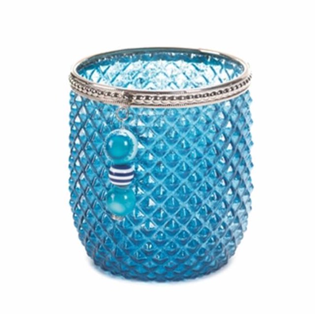 Home Decor Porte-bougies en Verre Sarcelle Dominion