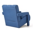 thumbnail image 6 of JERFIT Modern Accent Chair with Pillow, Navy Blue Upholstered Armchair for Living Room, Bedroom, Office, Reading Nook, 6 of 10