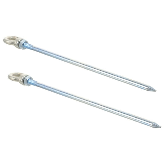 CIMAXIC 2Pcs Metal Tent Ground Stakes Heavy Duty Trampoline Spikes for Outdoor Anchoring