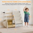 thumbnail image 2 of Kids Bookshelf and Toy Storage, Book Shelf for Kids Rooms BECOKOME 4 Tier Toddler Bookshelf Baby Bookcase for Nursery Montessori Toy Organizer, Burlywood, 2 of 7