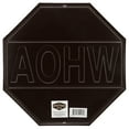 Whoa Stop Sign Rustic Embossed Metal Sign