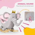 thumbnail image 4 of Juguete balancín Qaba Elephant Rocker para bebés de 18 a 36 meses, 4 of 9