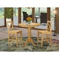 thumbnail image 2 of East West Furniture Jackson 3-piece Wood Dining Set with Bar Stools in Oak, 2 of 4